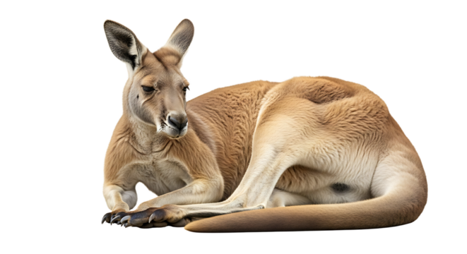 Kangaroo Resting Wildlife Animal Laying Down