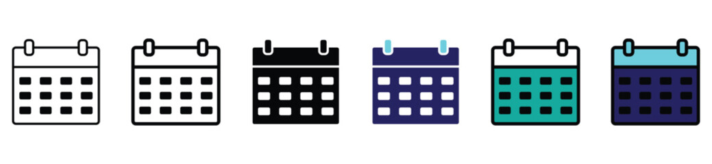 Calendar or appointment schedule flat icon icon for apps and websites. vector stock. 