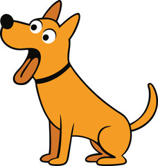 Cartoon Dog Character in Playful Style
