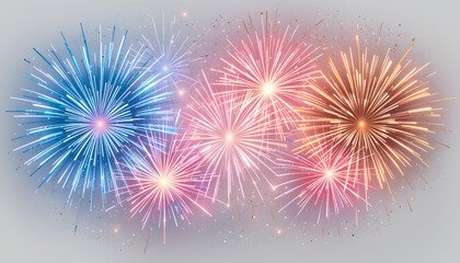 "Transparent Background Fireworks Vector Illustration"

