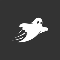 vector illustration of a flying ghost
