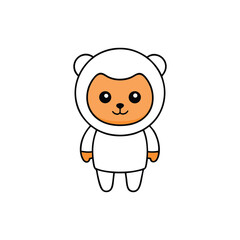 Tiny Astronaut Hamster in Space Suit Vector