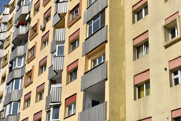 Ex-Soviet concrete block houses in Romania