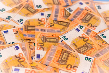 50 euro money seamless background