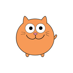 Happy Round Cat with Big Expressive Eyes
