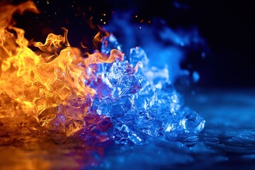 water splash on fire