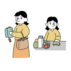 Grocery Shopping at the Supermarket