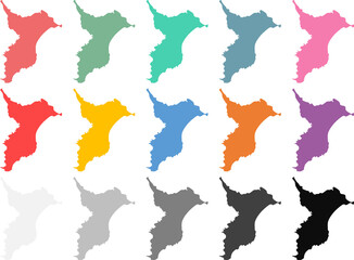 日本地図のグラフィック素材イラスト(千葉県)