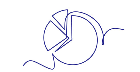 Pie chart line art