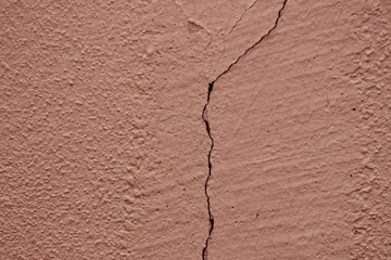 A close-up shot of a cracked wall