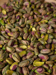 Pistachio nut cashew. Healthy snack high in dietary fiber.