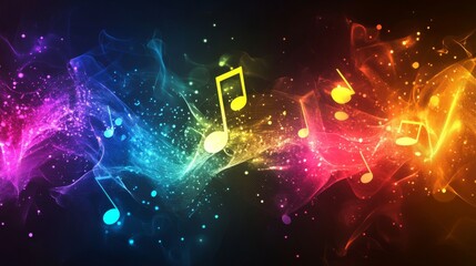 Vibrant multicolored abstract soundwave background with dynamic flowing lines and digital light effects representing modern music technology and audio visualization





