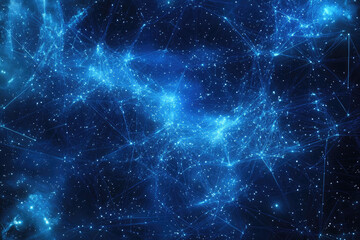 Obraz premium Abstract blue network connections background