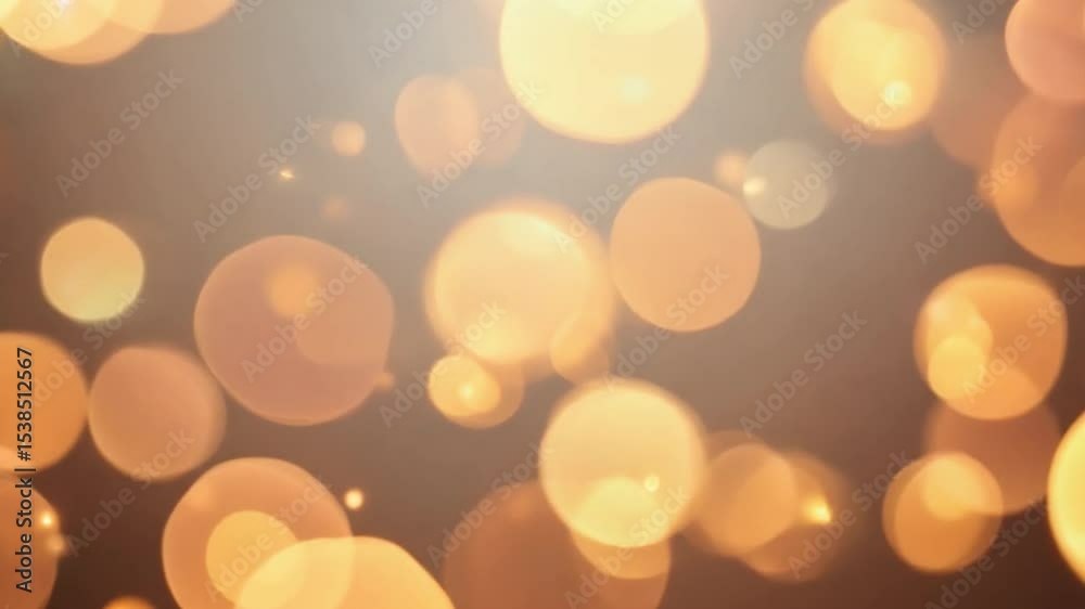 Poster abstract background with soft luminous bokeh circles in warm tones, creating a dreamy atmosphere and