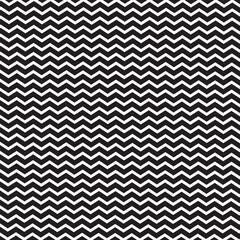 Horizontal zigzag lines background. Black and white zig zag pattern. Parallel jagged stripes texture. Minimalistic graphic print. Vector flat illustration.