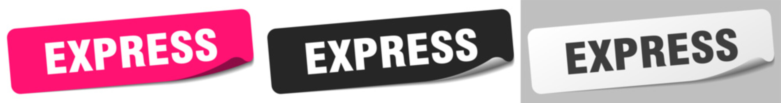 express sticker. express sticker set on white background