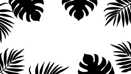Tropical leaves background design summer concept