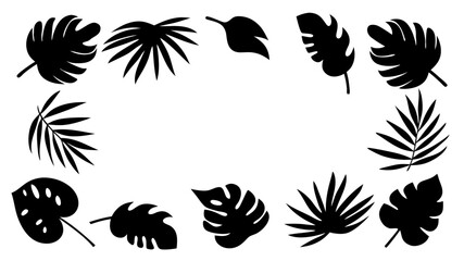 Tropical leaves background design summer concept