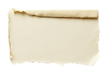 Fototapeta premium Torn, off-white paper rectangle