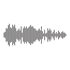 good music sound wave logo illustration
