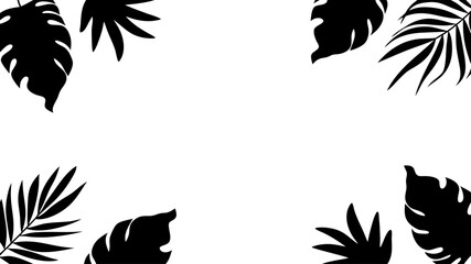 Tropical leaves background design summer concept