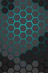 Tech Mesh Background in Black and Cyan – Futuristic Neon Grid.
