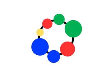 colorful balloons isolated on white