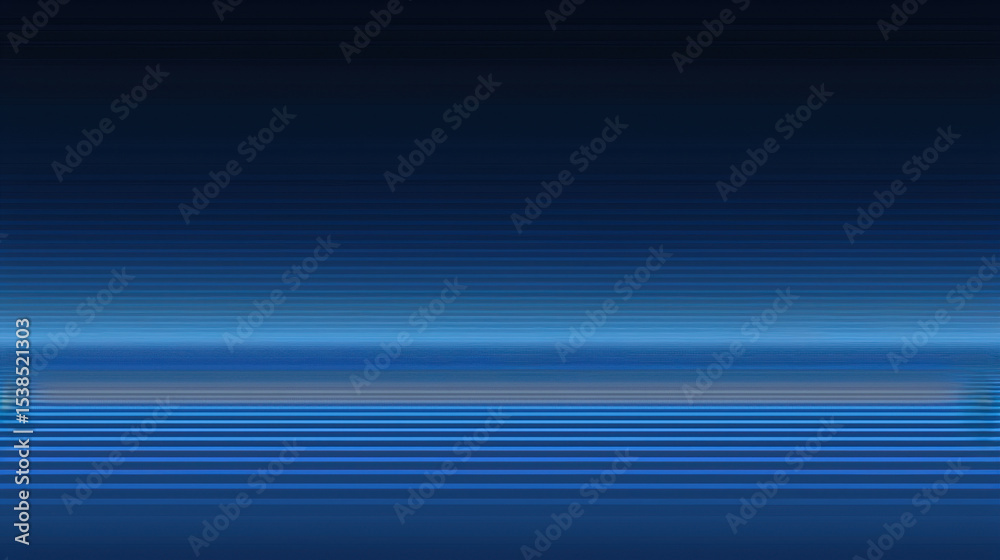 Poster deep blue background with horizontal lines creating pulse effect, evoking sense of calm and depth