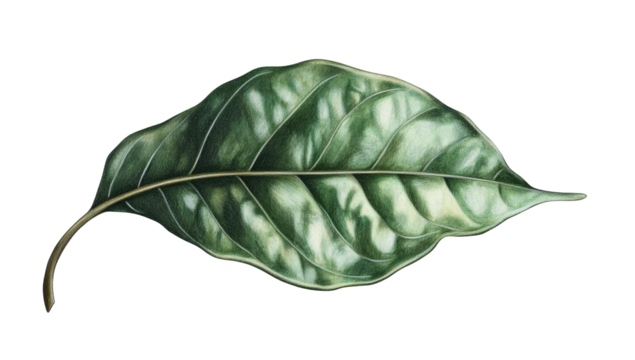 Detailed illustration of a single leaf