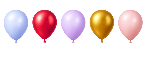 3d Balloon Birthday Day Party Element Gift Ball Set Balloons Icon Vector Invitation Card