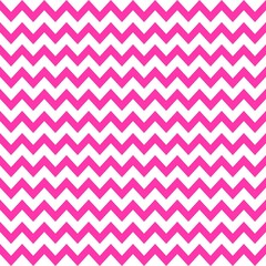 Seamless chevron pattern with hot pink zigzag lines on white background