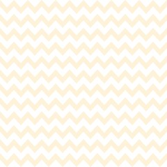 Seamless chevron pattern with peach cream zigzag lines on white background