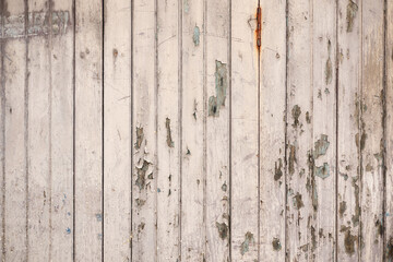 Distressed White Wood Wall Texture Background with Peeling Paint