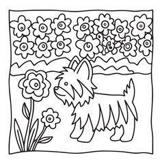 Dog Moments - Cute Puppy Life Coloring Pages | Fun Dog Activities | Dog coloring page | Line art vector illustration