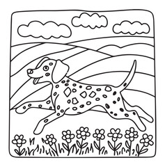Dog Moments - Cute Puppy Life Coloring Pages | Fun Dog Activities | Dog coloring page | Line art vector illustration