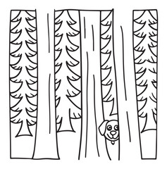 Dog Moments - Cute Puppy Life Coloring Pages | Fun Dog Activities | Dog coloring page | Line art vector illustration