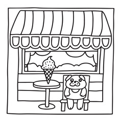Dog Moments - Cute Puppy Life Coloring Pages | Fun Dog Activities | Dog coloring page | Line art vector illustration