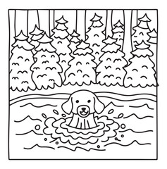 Dog Moments - Cute Puppy Life Coloring Pages | Fun Dog Activities | Dog coloring page | Line art vector illustration