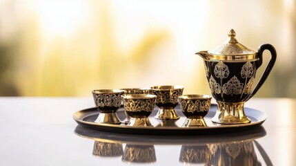 antique silver tray with candles