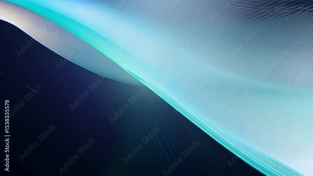 Poster abstract flow of colorful light waves against a dark background creating a dynamic and ethereal visu