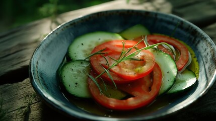 green salad with tomatoes