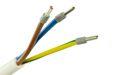 Color Coded Electrical Wires with Terminals