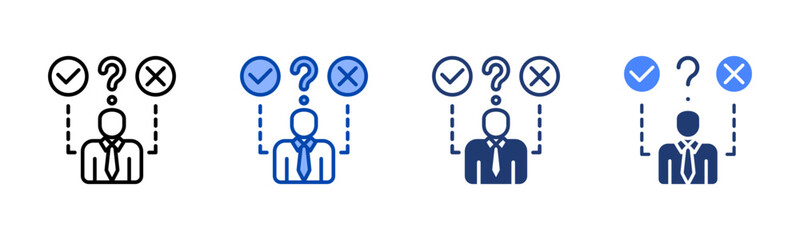 Decision Making icon sheet multiple style collection