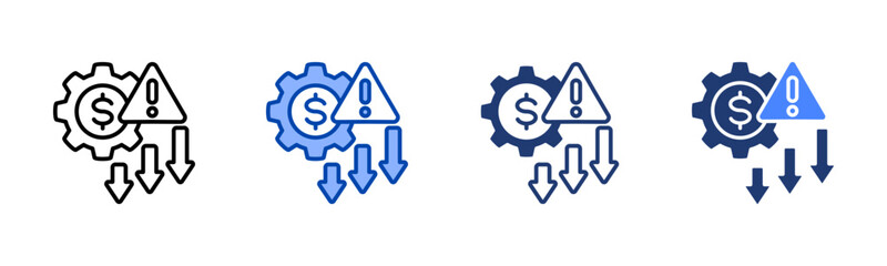 Risk Management icon sheet multiple style collection