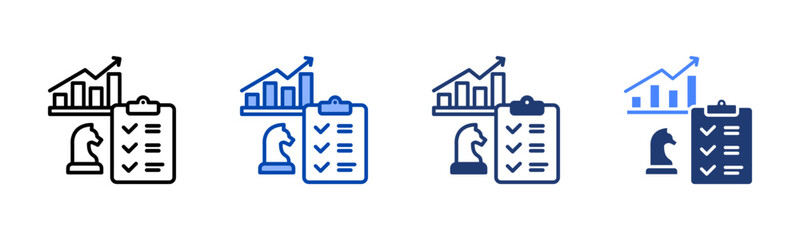 Obraz premium Planning icon sheet multiple style collection