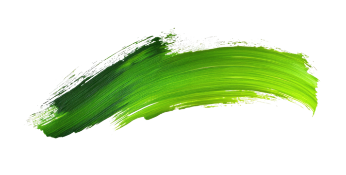 Vibrant green paint stroke