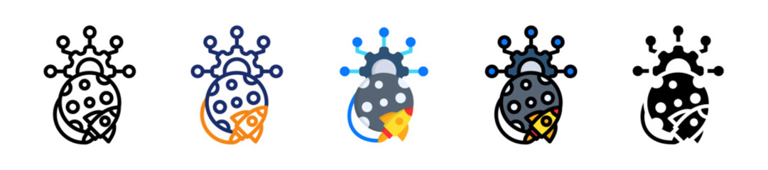 Space Exploration Technology Multyple Style Icon