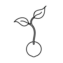 vector illustration of an apple tree