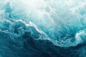 Rippling waves flow in a mesmerizing aqua abstract, capturing the dynamic motion of water under natural light