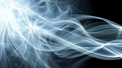 Ethereal light waves create mesmerizing flow of translucent energy, evoking sense of calm and wonder